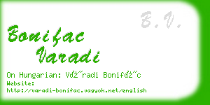 bonifac varadi business card